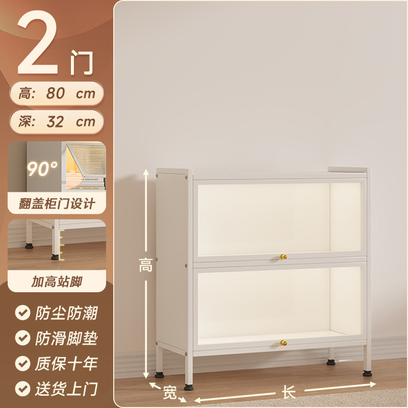 透明玻璃防尘书柜带门书架铁皮物品收纳架手办模型展示柜一体靠墙|undefined