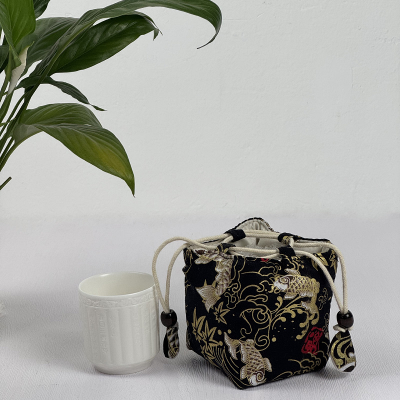 結婚式の部屋の結婚式のキャンディーハンドバッグ装飾屋外ティーセット収納袋文化玩具ジュエリーバンドルポケットティーカップ生地バッグ|undefined