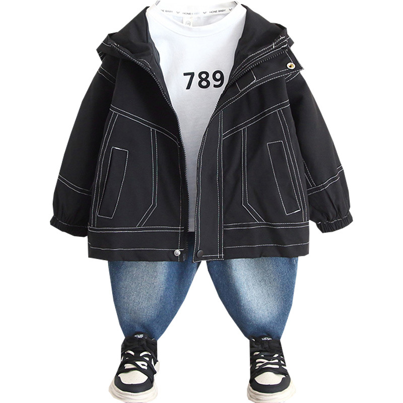 6066 Chaqueta de chaquetas para niños Primavera y otoño 2024 Nuevo estilo Ropa para niños Chaquetas de estilo occidental Tesoro para hombres Otoño Casual