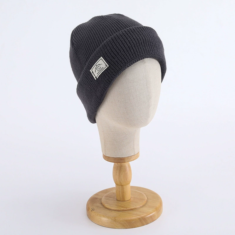 Новая зимняя уличная теплая вязаная шапка, модная зимняя шапка в стиле хип-хоп, вязаная уличная шапка, утолщенная.