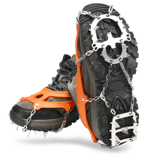 Amazon chain anti-slip shoe cover TPE18 teeth reinforced outdoor mountaineering supplies portable lightweight snow crampons