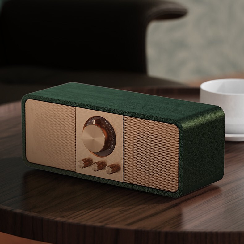 輸出越境ECプライベートモデルクリエイティブ木製ABSサブウーファーステレオカードラジオレトロBluetooth|undefined