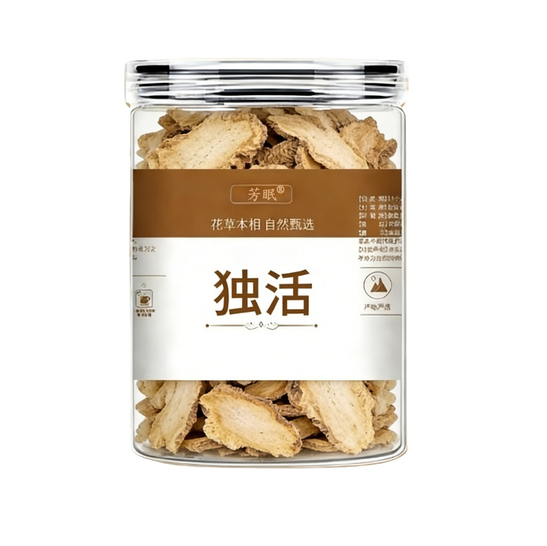 Dried Du Huo Angelica Pubescens Root Slices 100g Jar Traditional Chinese Herb for Decoction and Soup in use