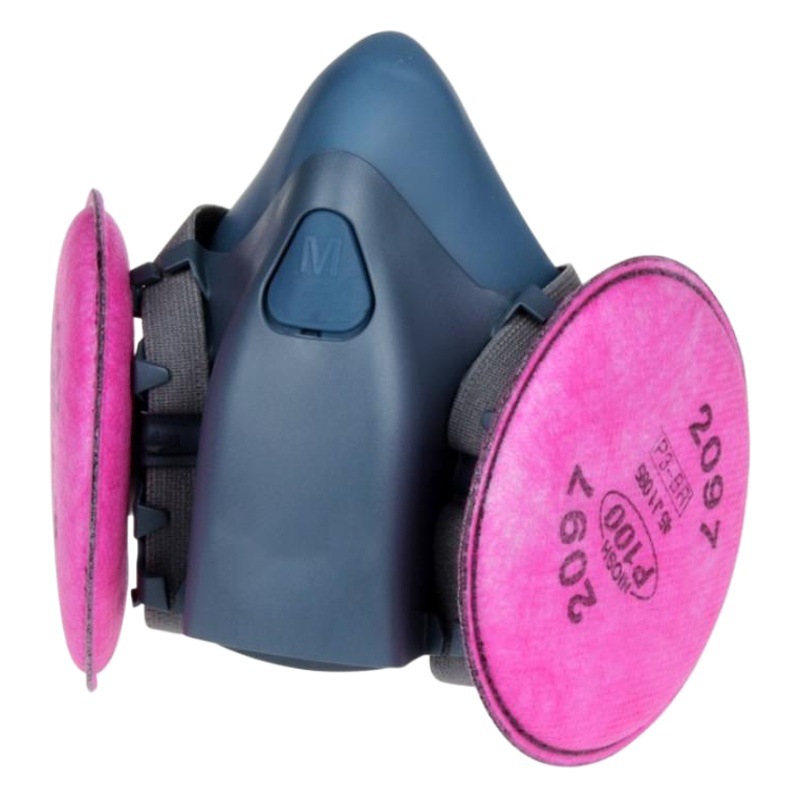 Michang 7502 máscara de gas de silicona pintura pesticida a prueba de formaldehído decoración pulido a prueba de gas máscara de polvo