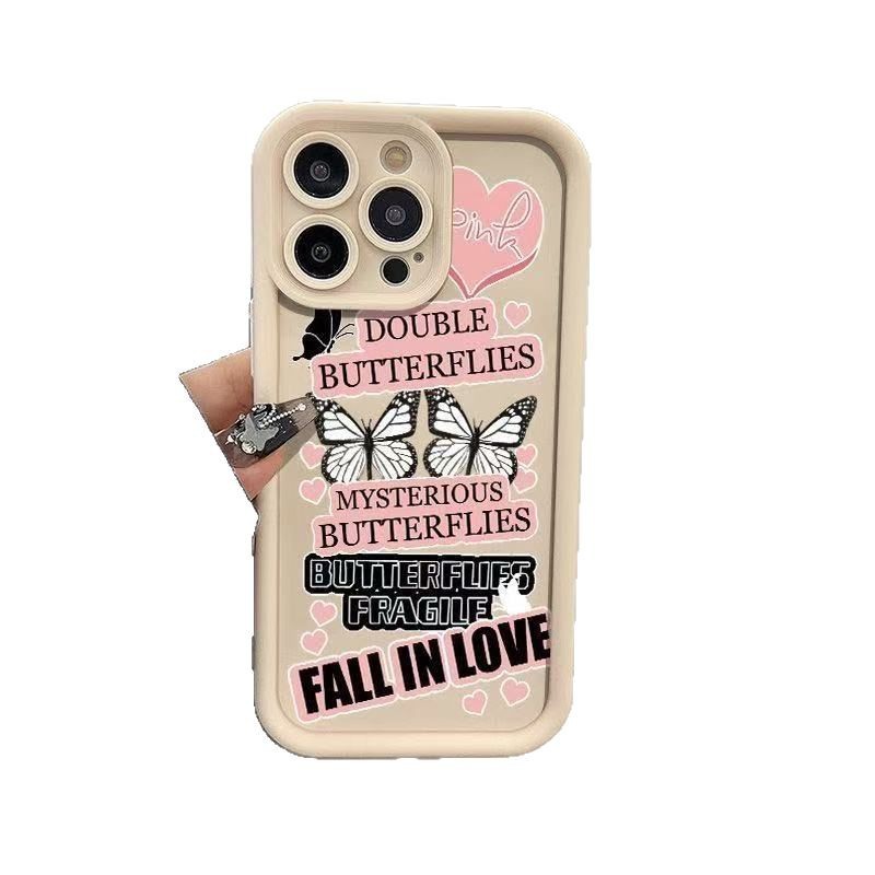 Love English Butterfly Adecuado para iPhone 16pro funda para teléfono móvil Apple 15 Europa y América 14/13promax nuevo 12