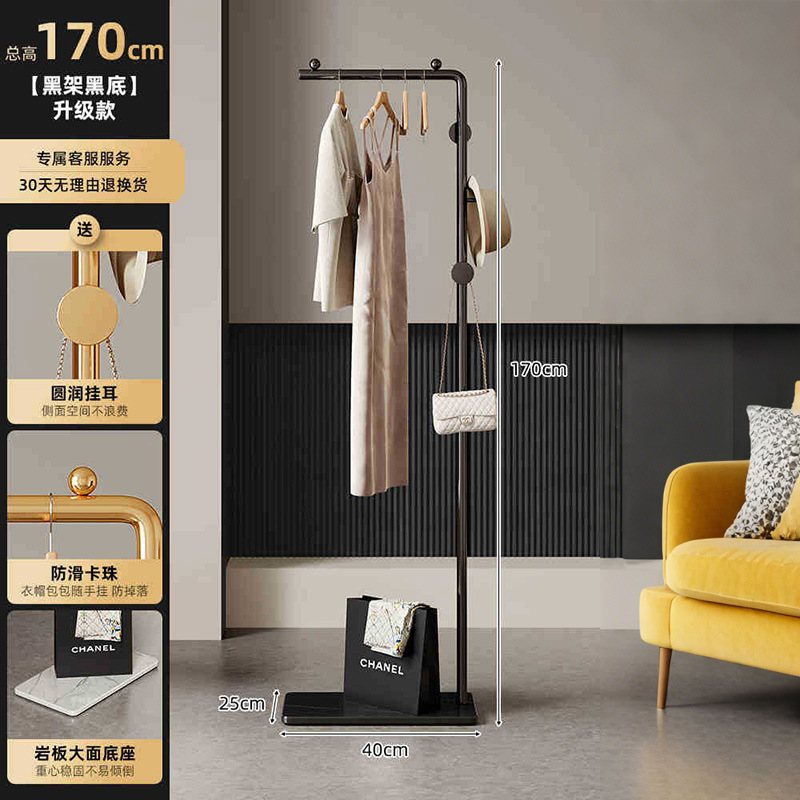 El estante de ropa simple en el dormitorio del piso al techo no ocupa un lugar en el hogar, la ropa de la habitación interior, el perchero, el poste de ropa pequeño, la ropa colgante, el secado