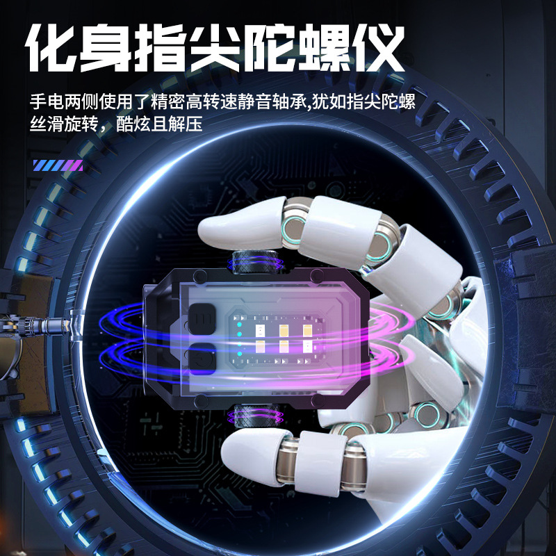 Transfronterizo mini llavero luz descompresión dedo Gyro inferior de succión magnética multi-engranaje ajustable sombrero clip de luz faro