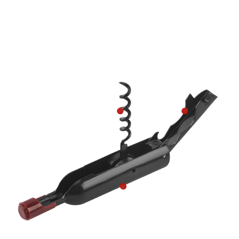 Sacacorchos de vino tinto abridor en forma de botella de vino creativo abrelatas multifuncionales Imán del refrigerador Embotellador de vino Herramientas de cocina