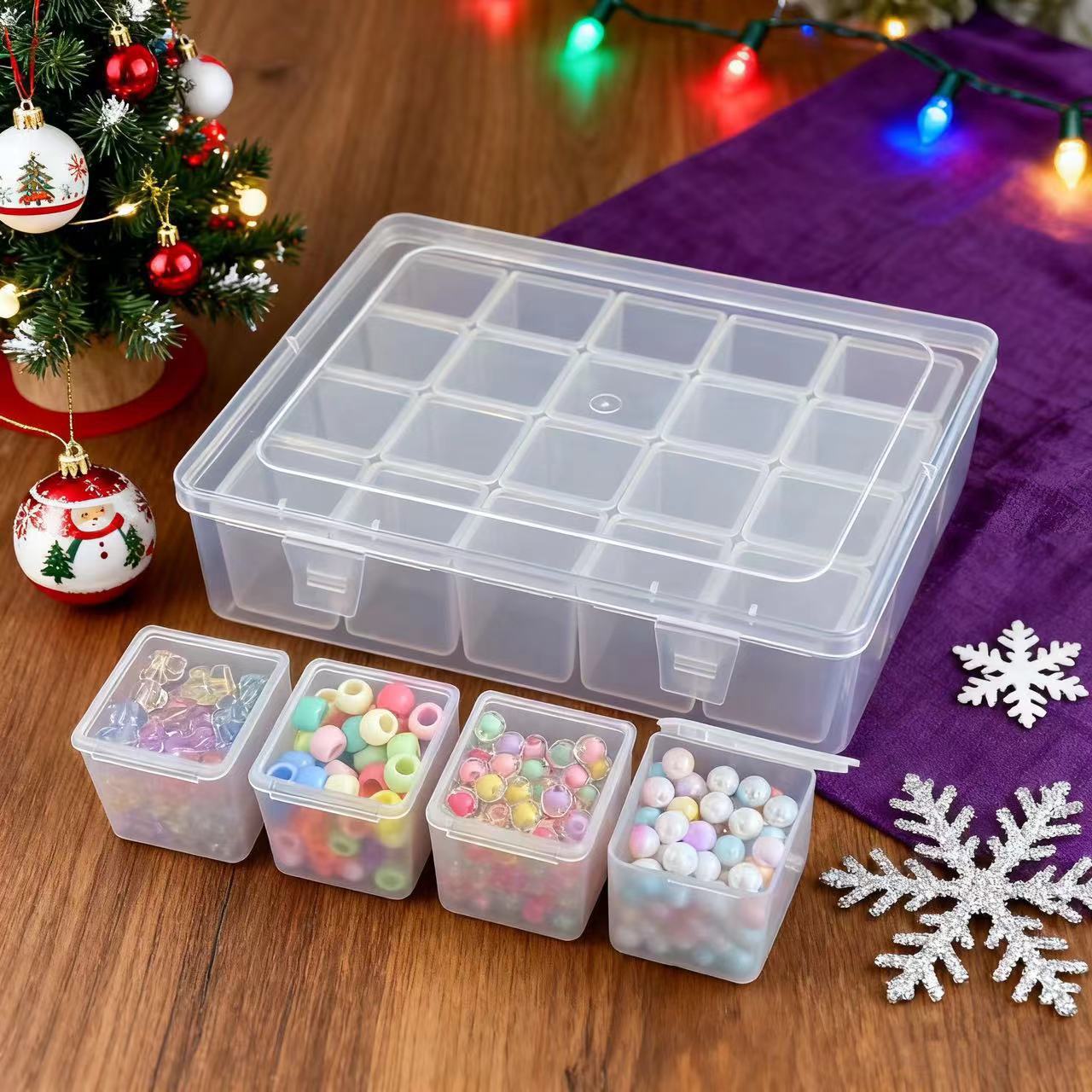 Multi-Compartment Bead Parts Box, Electronic Components Transparent Storage Box, Small Box, Screw Tool Accessories