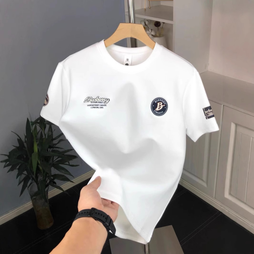 Lässiges Herren-T-Shirt mit Rundhalsausschnitt, bedruckt mit verschiedenen Labels, kurzärmelig, leicht und hochwertig – das perfekte Sommeroberteil für Herren._voghion.com