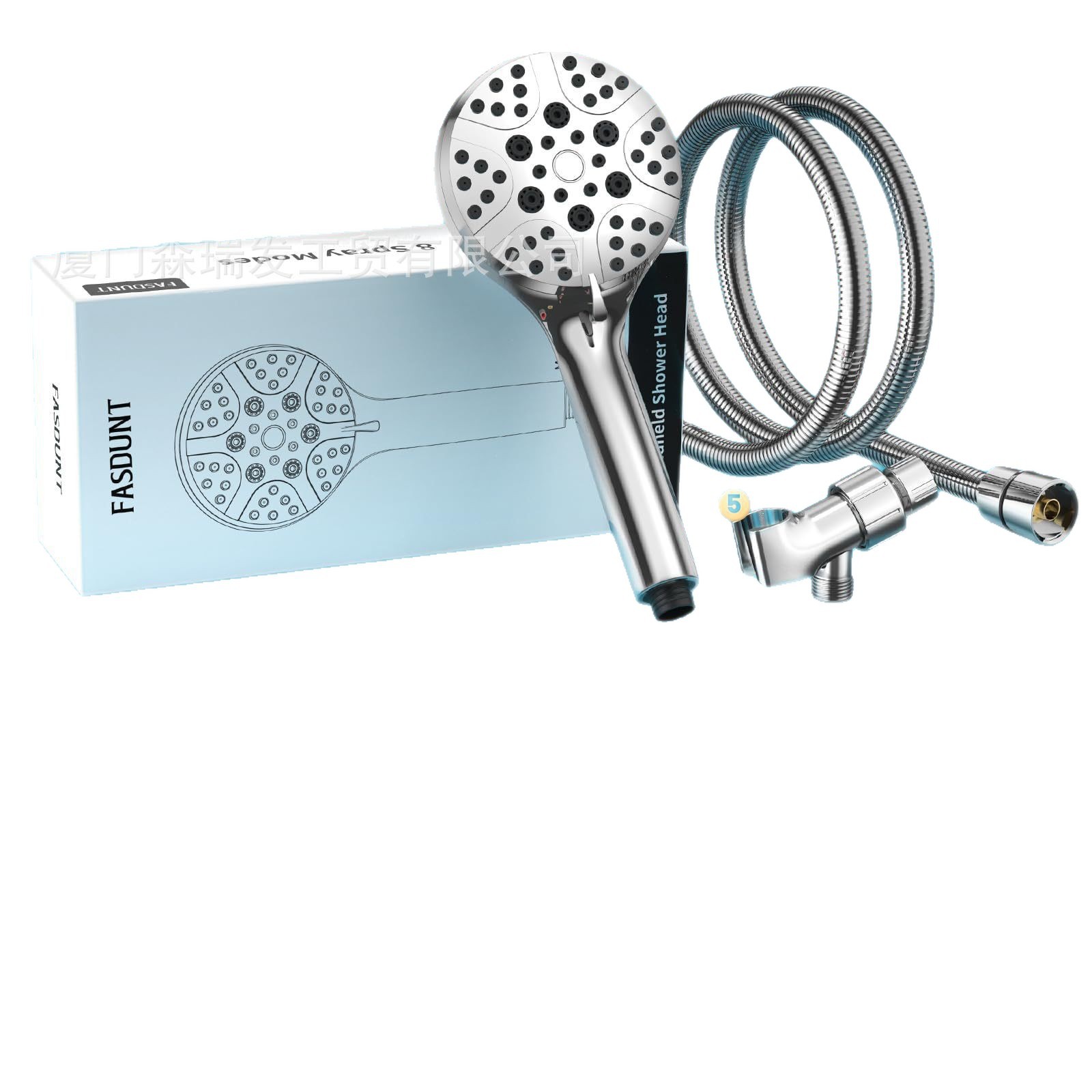 Juego de Ducha Europeo Transfronterizo de 8 Funciones con Presión, Cabezal de Ducha de Lluvia, Ducha de Mano