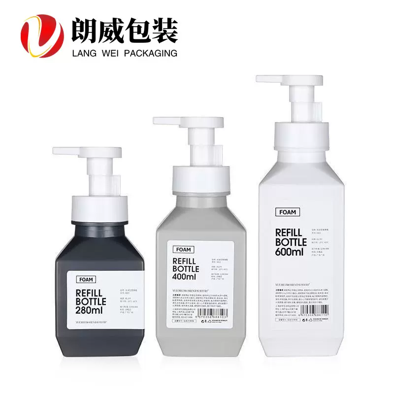 HDPE四方泡沫瓶洗手液沐浴露瓶子化妆品瓶分装瓶起泡瓶洁面慕斯瓶