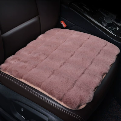 Light luxury car seat cushion winter plush car single piece rear seat cushion winter warm wool cushion universal seat cushion (Wool pad) - seat-cushion-maca-powder