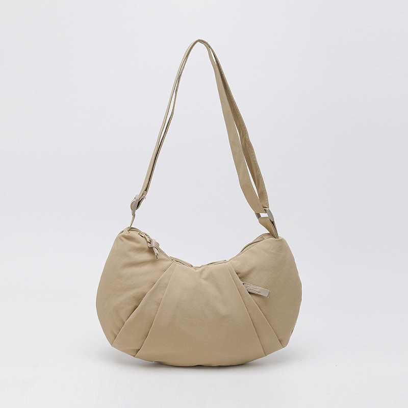 Bolso de mujer Waffle Nylon bolso de medio mes bolsa casual de moda versátil gran capacidad de hombro mochila bolso de bolsas image 11