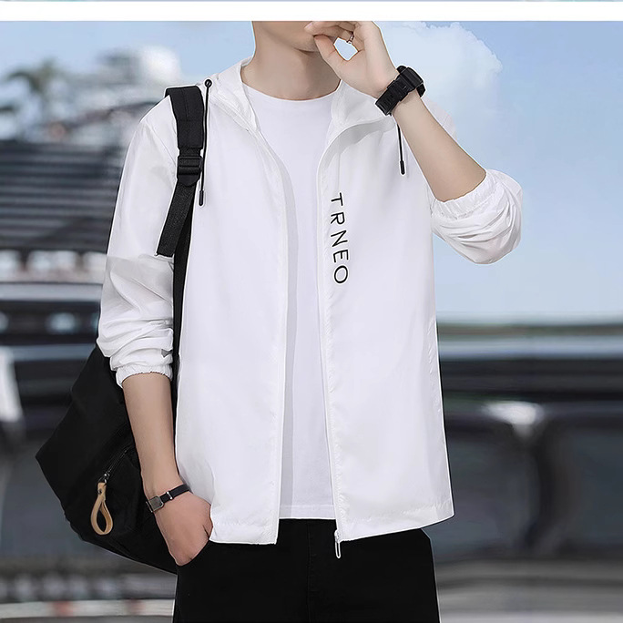 Ice Silk Sun Protection Clothing Men's Summer Anti-Uv Fishing Clothing Lightweight Sun Protection Clothing Outdoor Breathable Skin Clothing Jacket