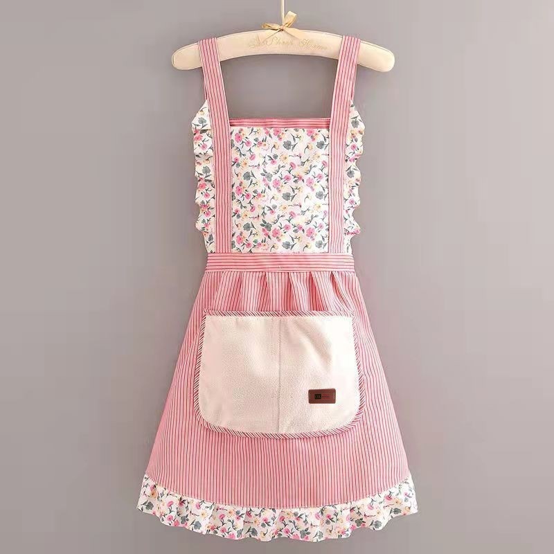 세로 스트라이프 공주 드레스 핑크