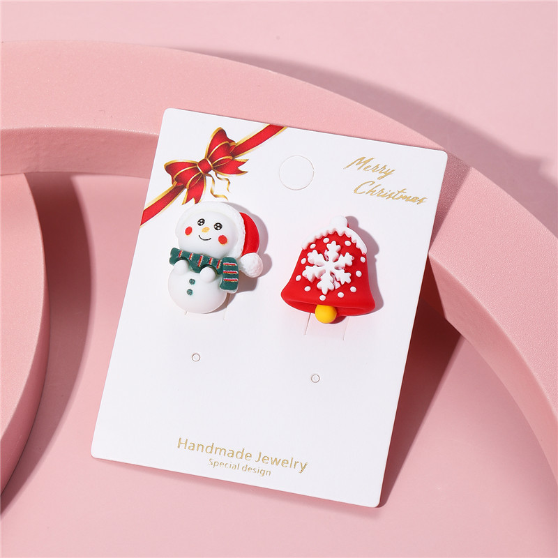 Cute Christmas Hat Resin Kidu0027S Ear clips 1 Pair