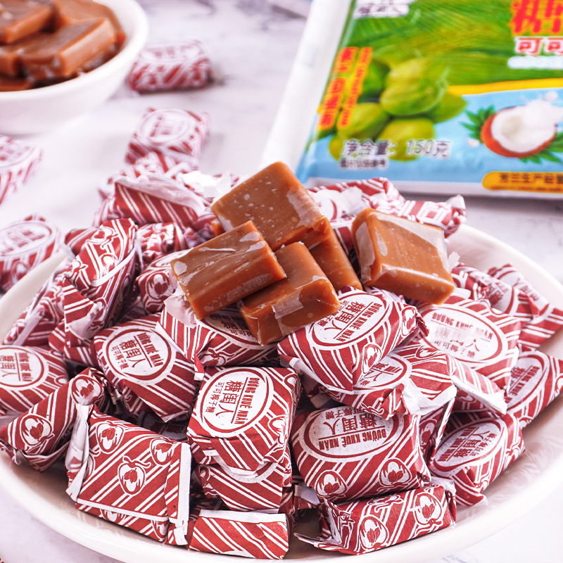 Wholesale Authentic Vietnam Imported Specialty Thick Cocoa Coconut Sugar, Non-Hainan Old-Style Traditional Nostalgic Snack