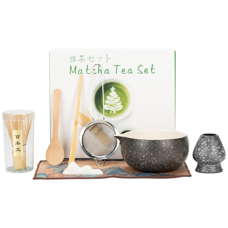日式陶瓷抹茶碗抹茶套装茶筅百本立宋代点茶工具套装八件套跨境|undefined