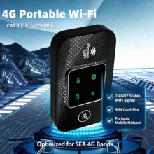 4G Portable WiFi Hotspot for Europe Asia, Africa SIM 3000mAh
