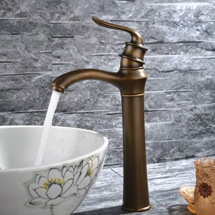 All copper antique basin faucet toilet table Basin under counter Basin hot and cold faucet wash basin faucet