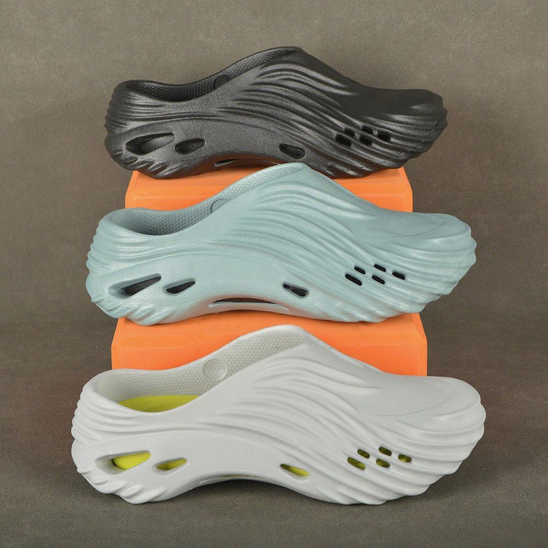 Croos2025 New Swirl Wave Hole Shoes Men's Lightweight Sandals Non-Slip Casual Outdoor Beach Shoes