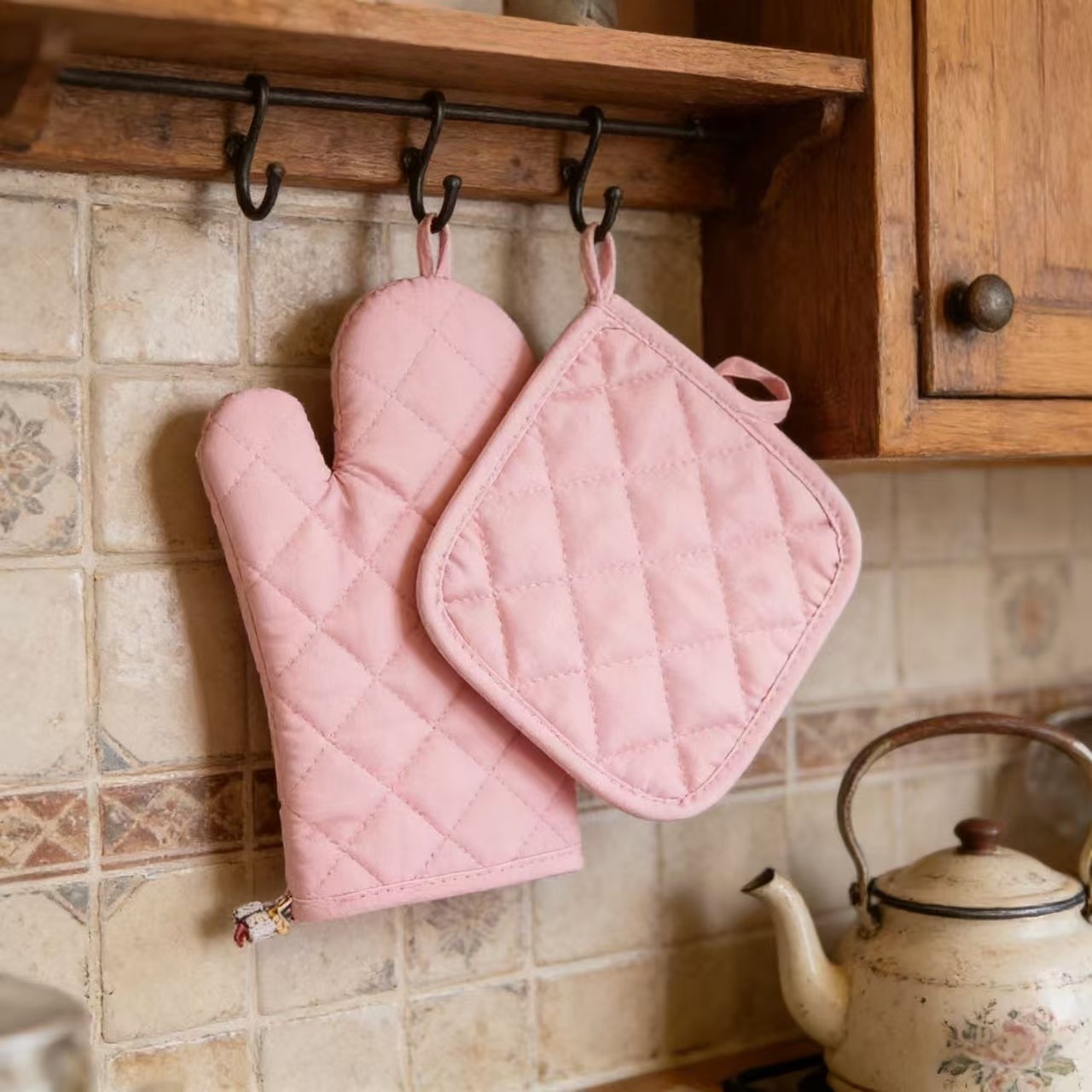 Amazon transfronterizo guantes de aislamiento térmico resistentes a quemaduras gruesos guantes resistentes a altas temperaturas horno de microondas guantes de cocina para hornear