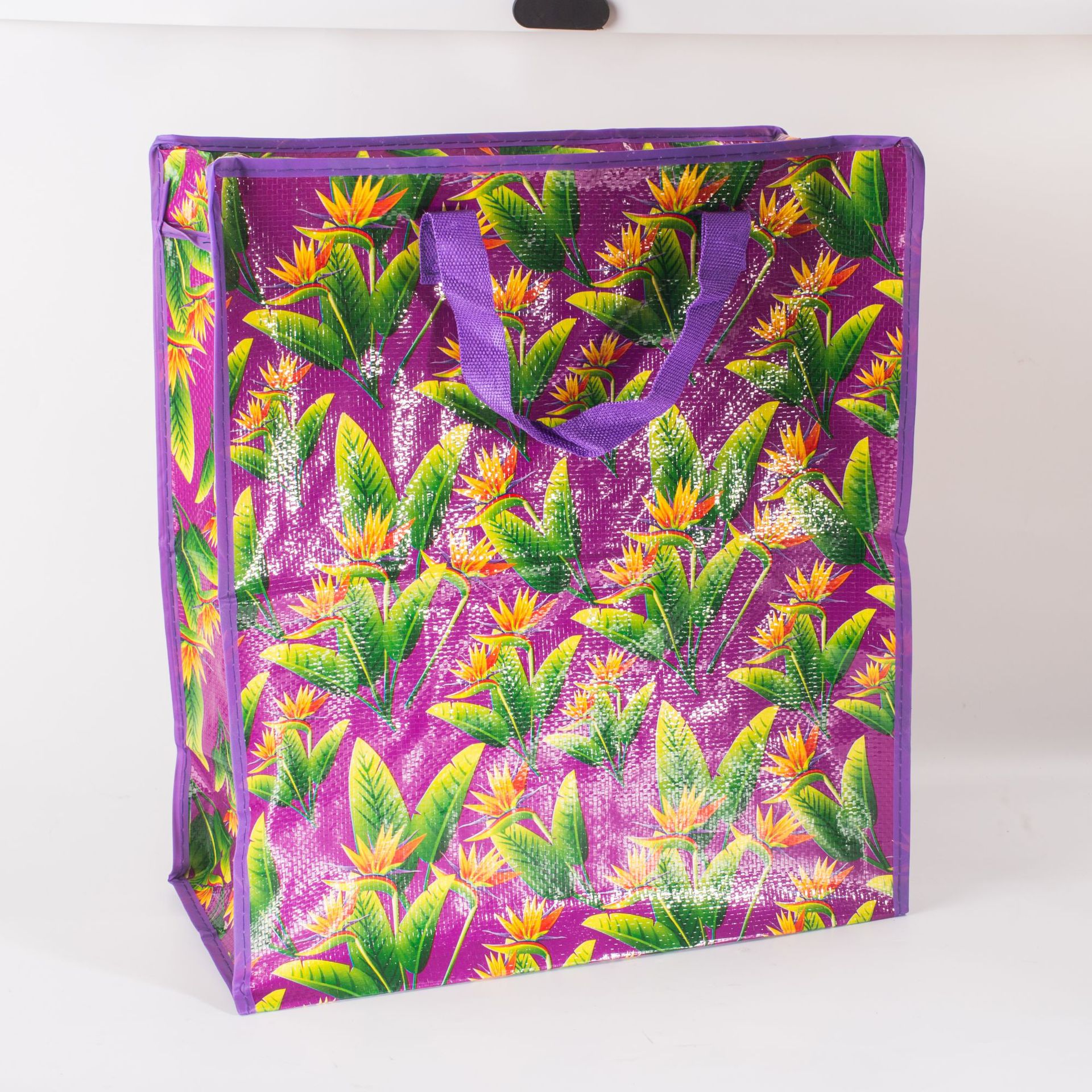 厂家直供彩印编织袋覆膜无纺布加厚彩印手提塑料编织袋批发拉链包