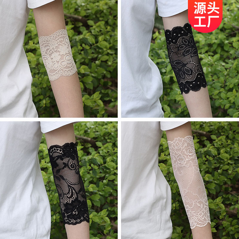 Factory direct lace elbow female sunscreen sleeve summer thin scar tattoo decorative arm arm sleeve wholesale
