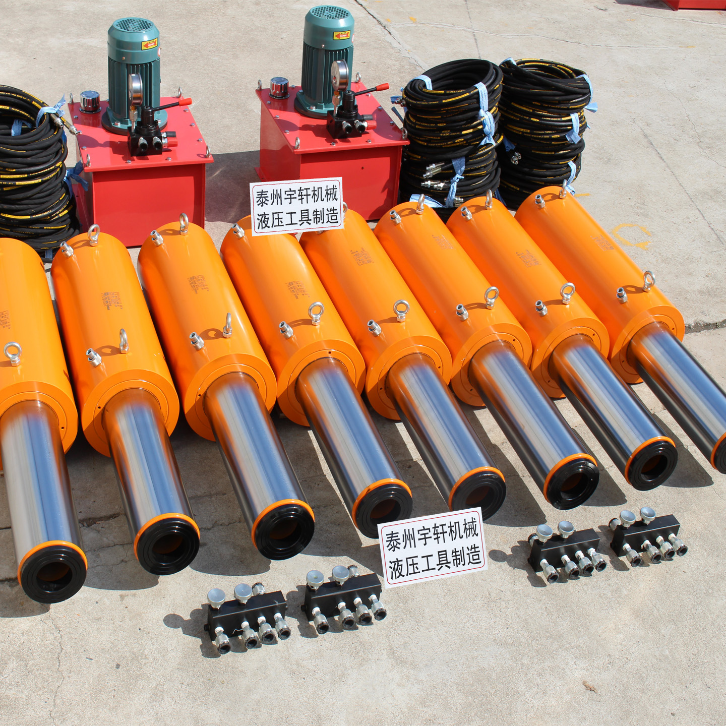 厂家直销100吨双作用空心液压千斤顶 桩基检测张拉穿心液压千斤顶