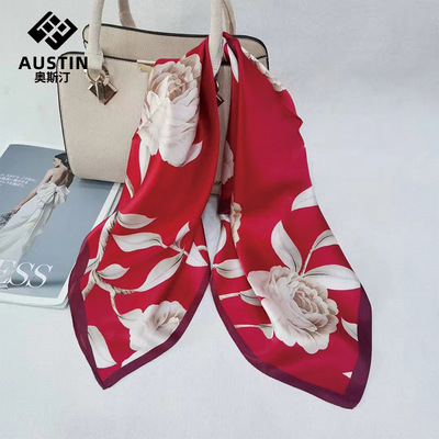 2022 Real silk Silk scarf wholesale mulberry silk lady scarf Silk scarf Hair band Antiquity gift packing Silk scarf