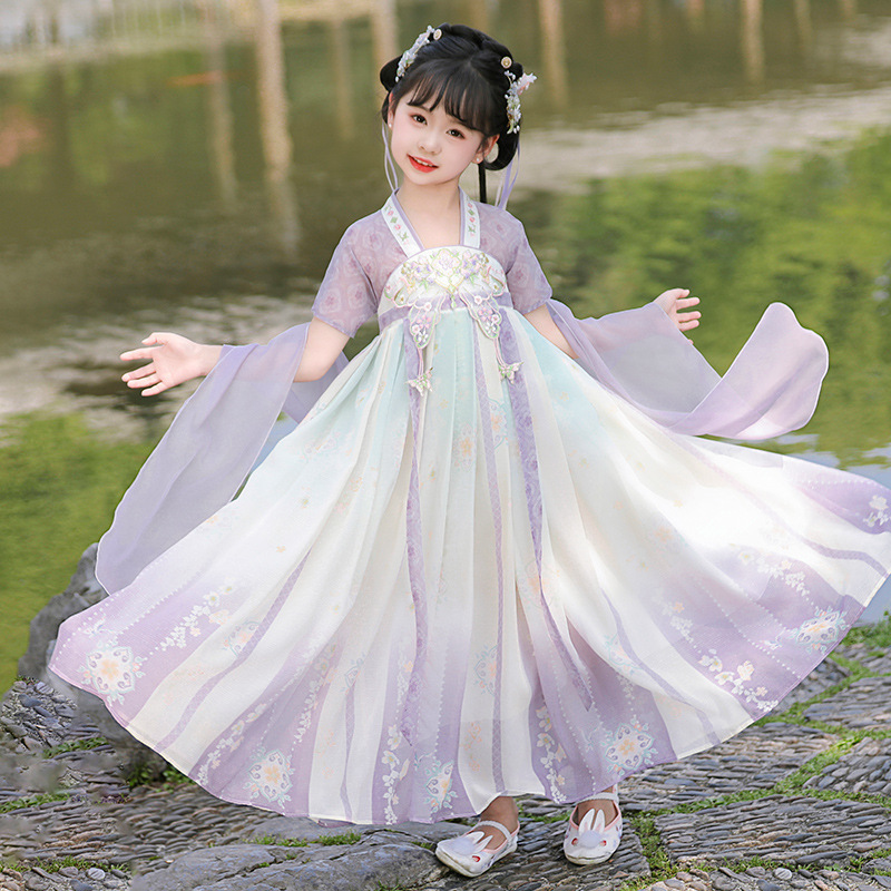 Hanfu for Girls, Spring 2026, Chinese Style Tang Suit, Traditional Ancient Costume Dress, Tang-Style Princess Dress, Ethnic Style