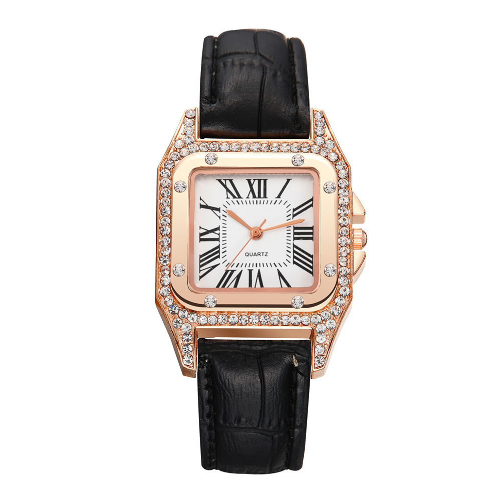 Internet Red fashion diamond ladies belt watch women's quartz watch manufacturers wholesale Women's Watch card to small square watch_voghion.com