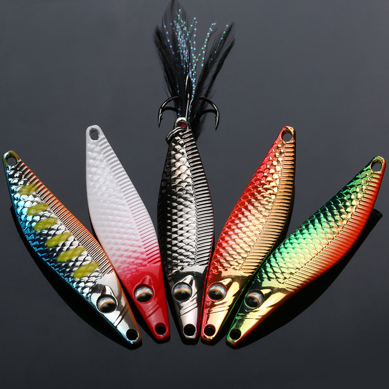 Metal Spoons Lures Deep Diving Spinner Baits Fresh Water Bass Swimbait Tackle Gear