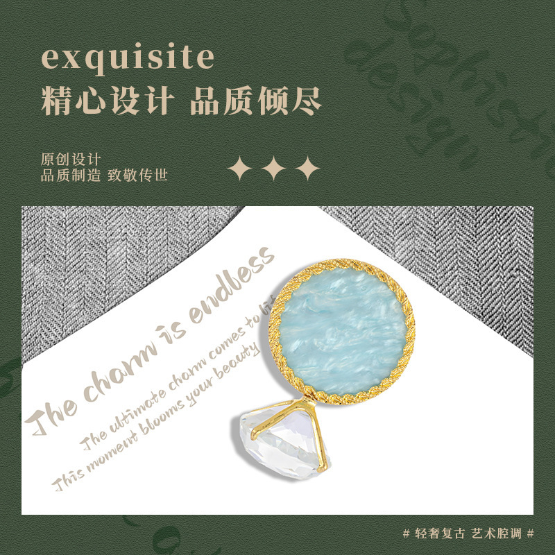 Natural Crystal Diamond agate palette ornaments resin cornucopia mineral logo ornaments with bracket desktop soft