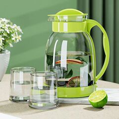 大容量コールドケトルガラス高温耐性冷たい熱湯カップティーポットセット家庭用ジュースケトル防爆コールドケトル