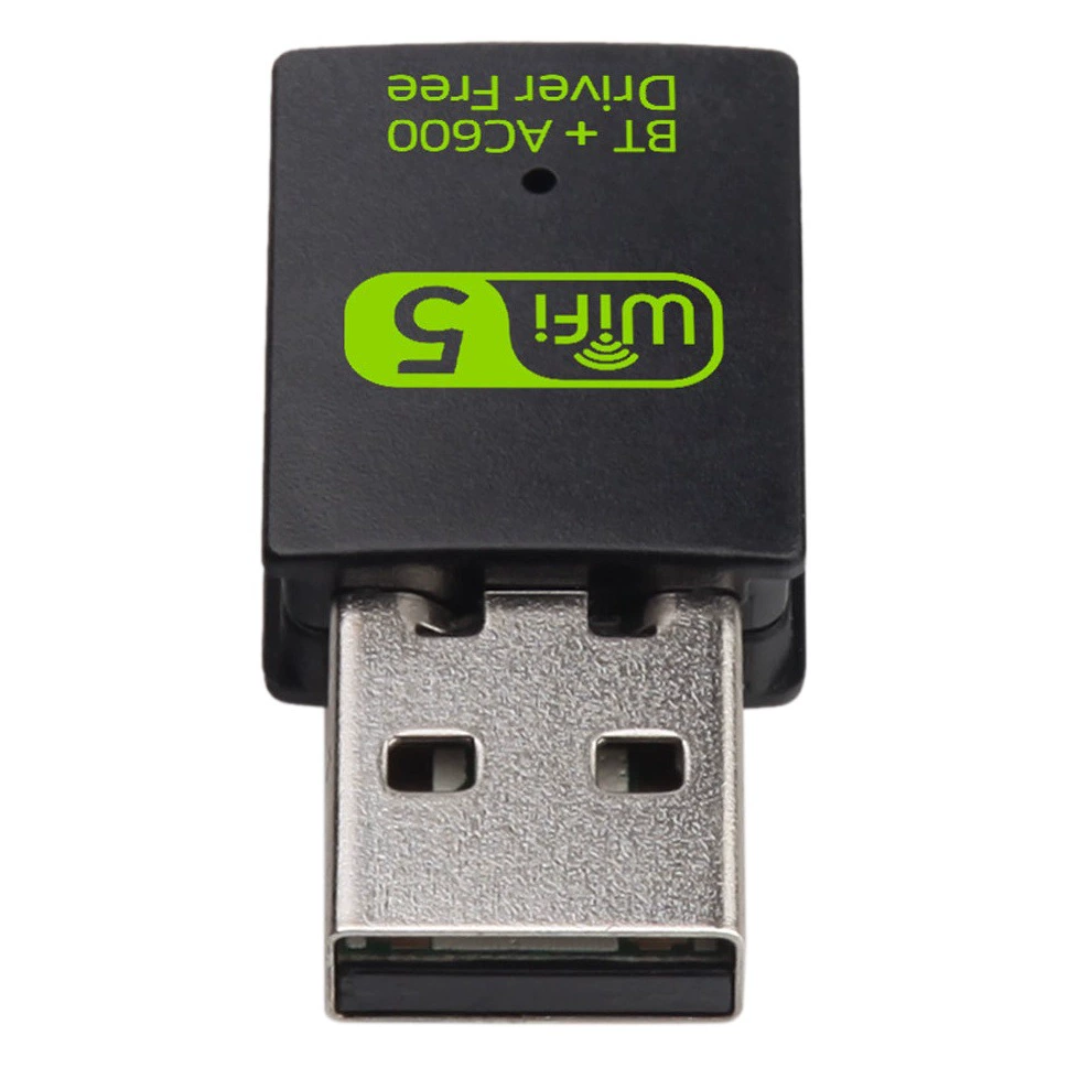 Беспроводная сетевая карта без привода 600 м Bluetooth 4.2 2-в-1 5G двухдиапазонный USB-приемник Wi-Fi RTL8821