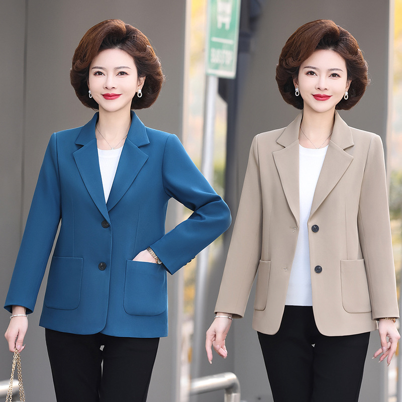 Stylish and age-reducing blazer for women over 50, new spring and autumn fashion for middle-aged and elderly women, elegant little suit