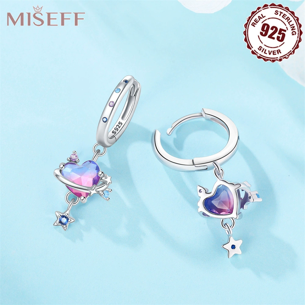 Fashionable universal earrings, silver 925 sample, European style