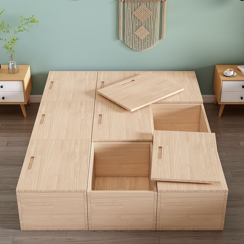 Solid Wood Splicing Bed Box Storage Storage Bed Tatami Self-Assembled Widened Bed Bed Cabinet Integrated Combination Wholesale