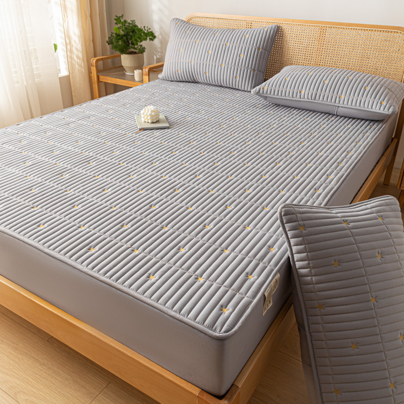 2025 nuevo estilo 2023 nuevo estilo soya funda de cama de una sola pieza funda protectora de colchón sábana acolchada funda de cama a prueba de polvo invierno