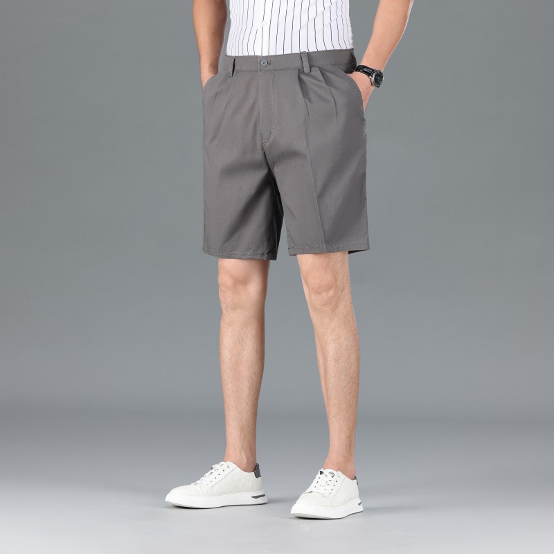 Pantalones cortos de algodón de mediana edad y ancianos de verano Pantalones cortos de algodón de cinco puntos pantalones cortos pantalones sueltos de cintura alta para hombres