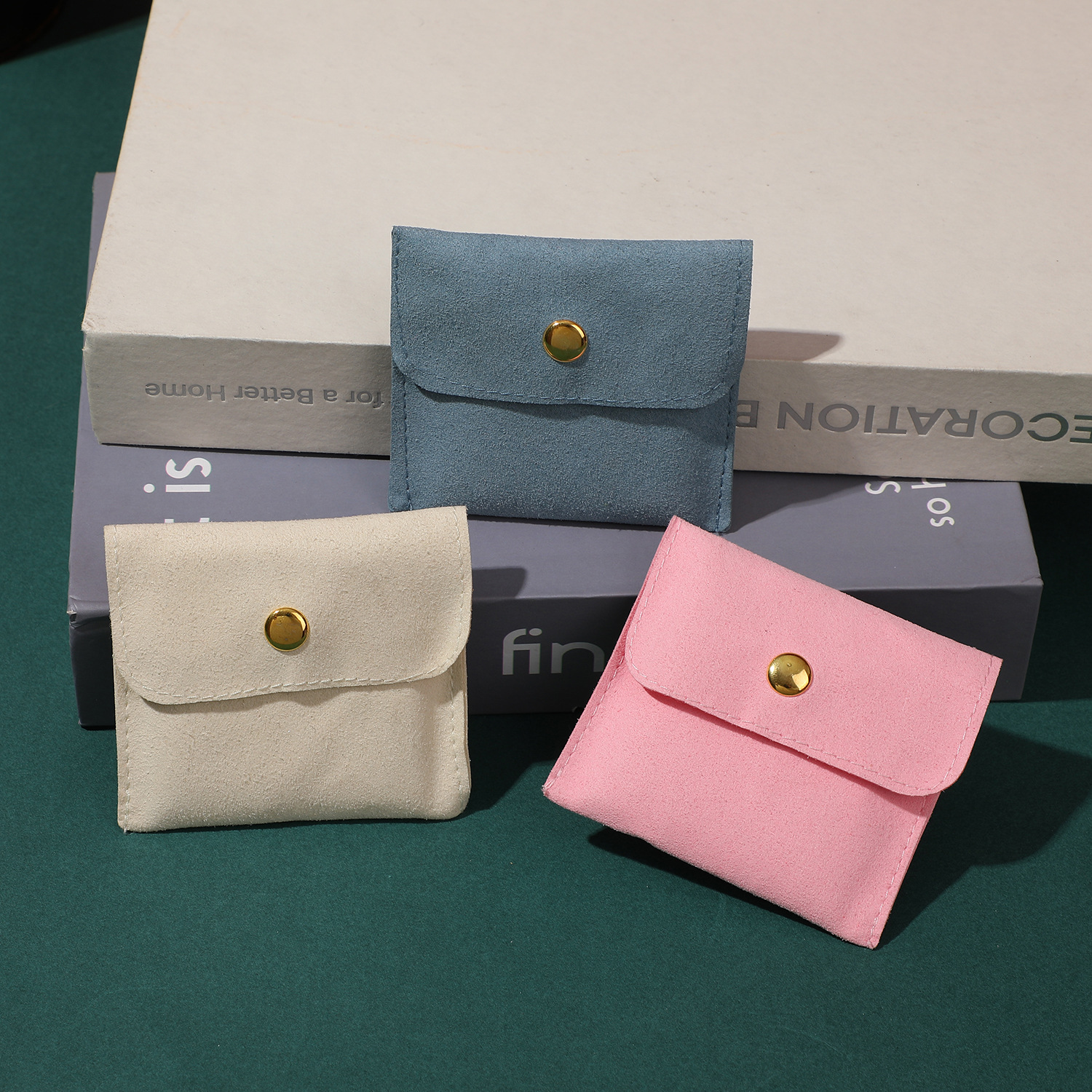 Simple Style Style 1 Piece Microfiber Simple Style Daily Solid Color Jewelry Packaging Bags