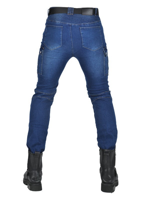 Vaqueros ajustados para motocicleta VOLERO para hombre, estilo táctico con múltiples bolsillos y cremallera, pantalones anticaída para motociclismo al aire libre
