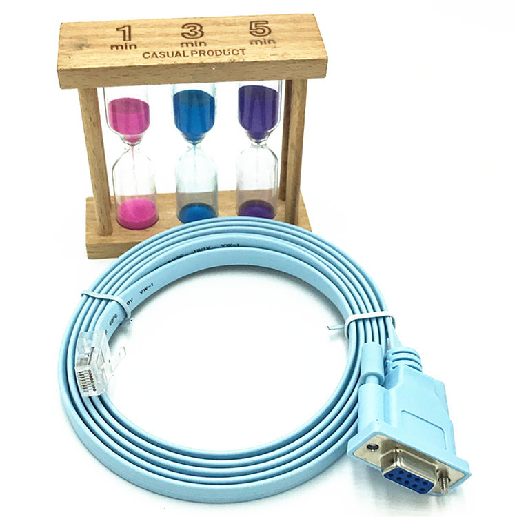 1.5M RJ45转RS232线 RJ45网口转串口9孔RS232 交换机/路由调试线