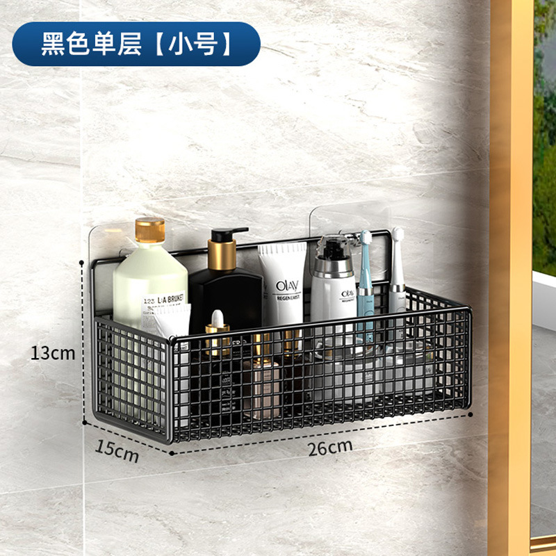 Estante de almacenamiento de baño Baño sin golpes baño inodoro lavabo montado en la pared estante de almacenamiento