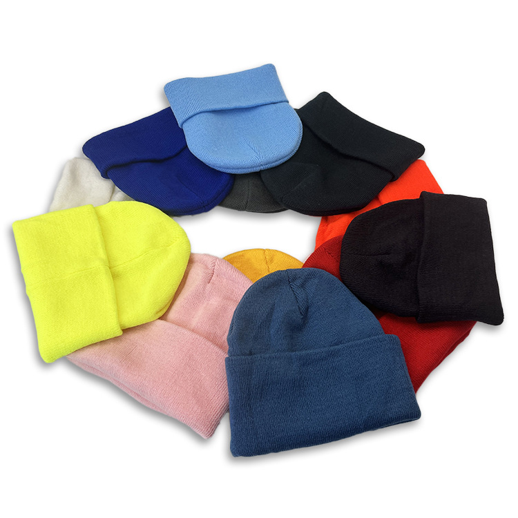 LOGO腈綸針織帽秋冬護耳保暖小帽延毛線帽男女通用beanie多色可選