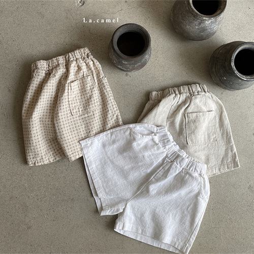 Korean version of summer male and female newborn thin cotton elastic waist loose casual shorts ins infant baby versatile big P pants