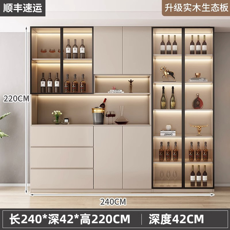 实木餐边柜高柜一体靠墙酒柜客厅家用茶水柜餐厅储物柜玄关置物柜|undefined
