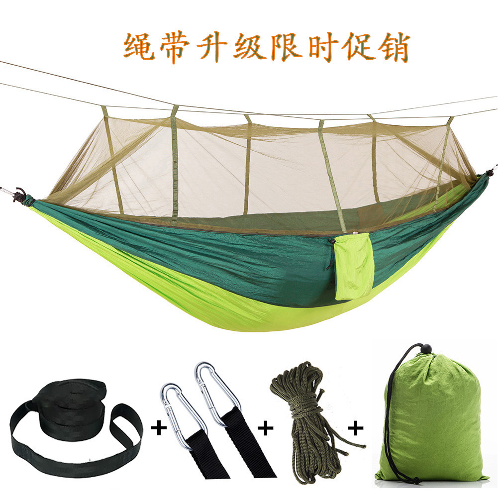 Manufactor Direct selling outdoors Mosquito net Hammock Double 210T nylon Mosquito control Landing Umbrella cloth Air Camping Tent